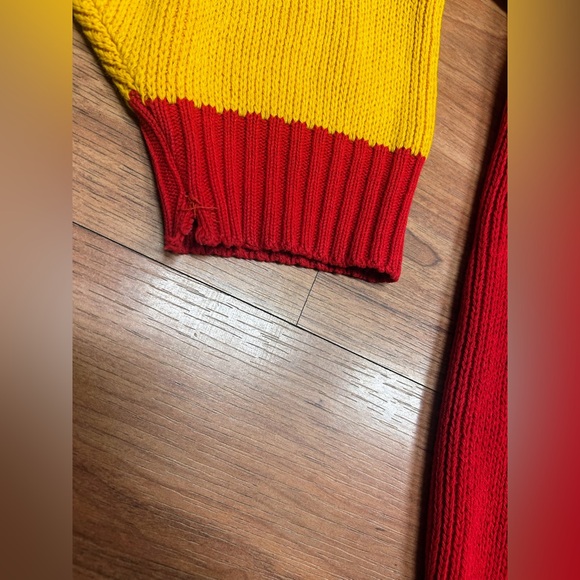 80s McDonald’s employee cardigan Color Block sweater - Picture 3 of 8